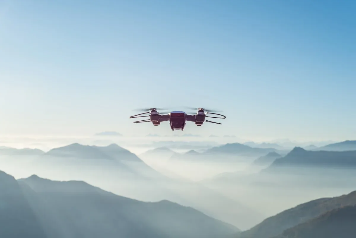 turned-on drone