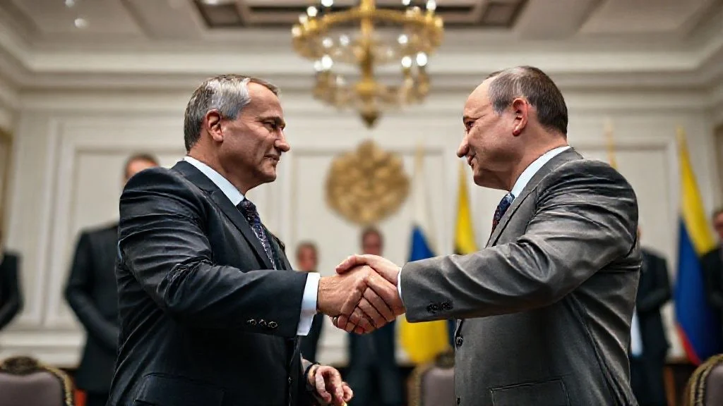 Cérémonie de signature de l'accord de paix Ukraine-Russie