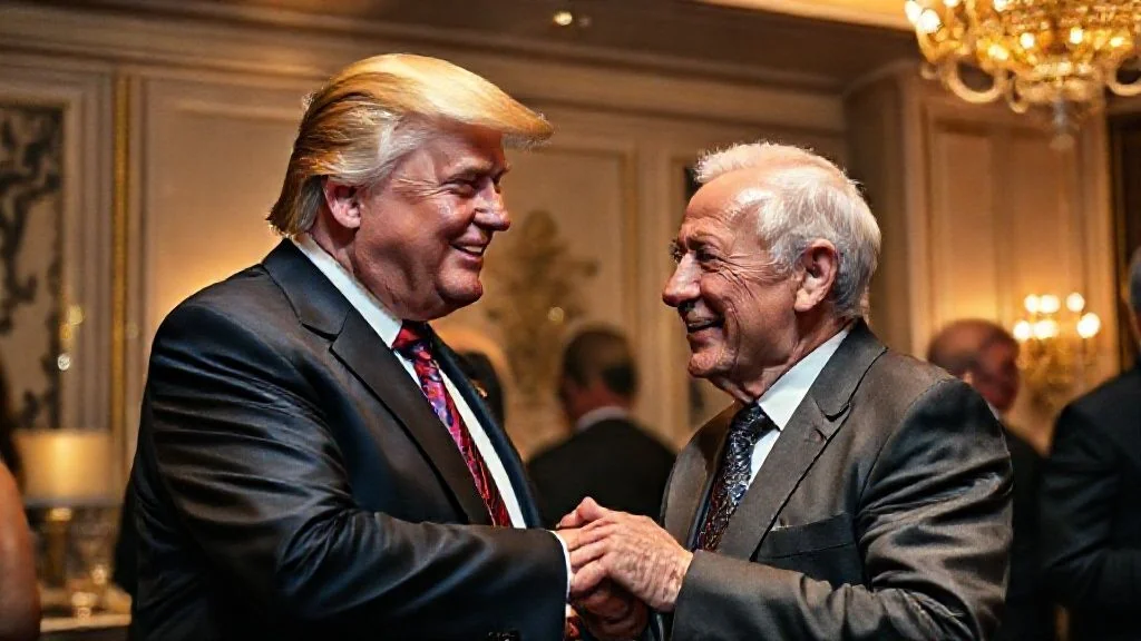 Donald Trump et Jeffrey Epstein en pleine conversation