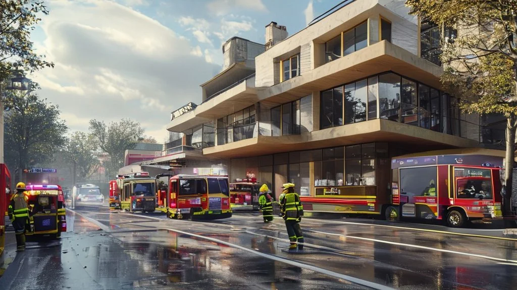 Maison radieuse de Rezé en feu